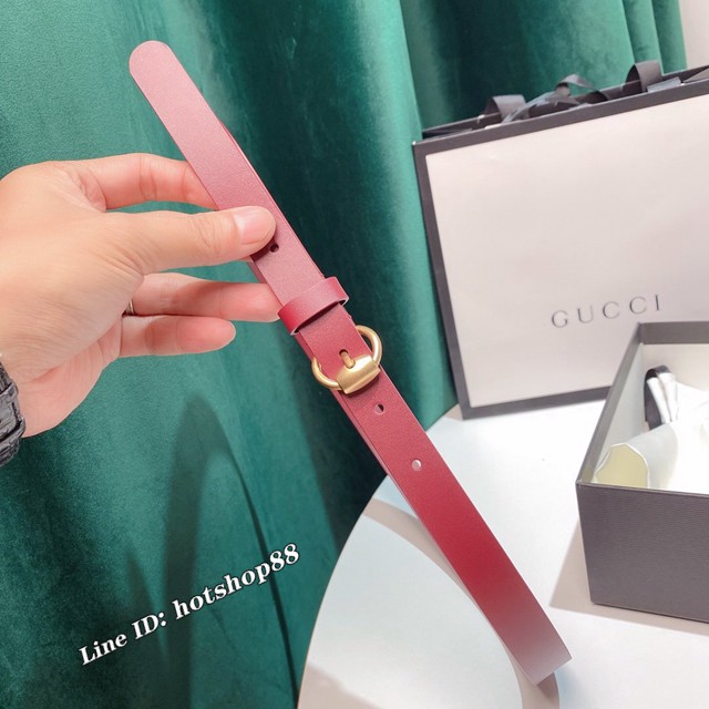 Gucci爆款女士皮帶 古奇雙G針扣簡約腰帶  jjp2478